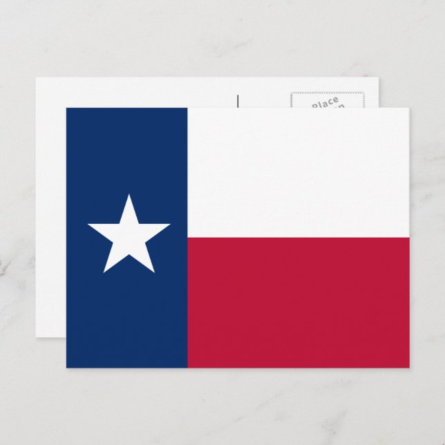 Postal Bandera Texana, Bandera de Texas (Anverso / Reverso)
