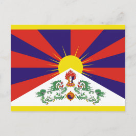 Postal Bandera tibetana