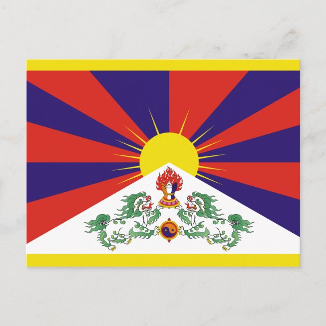 Postal Bandera tibetana (Anverso)