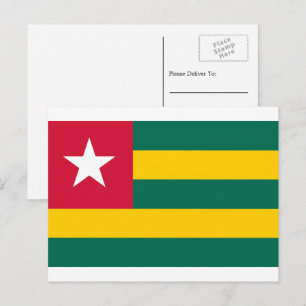 Postal Bandera togolesa, bandera de Togo