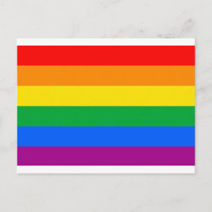 Postal Bandera tradicional del Orgullo Gay