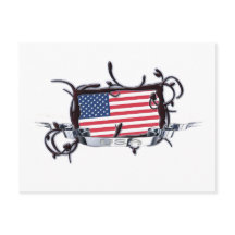 Bandera Tribal USA Postcard