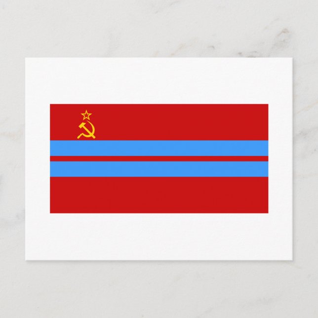 Postal Bandera turcomana SSR (Anverso)