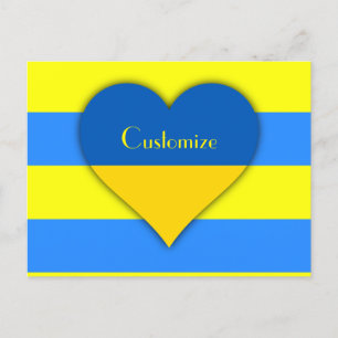 Postal Bandera ucraniana azul Thunder_Cove