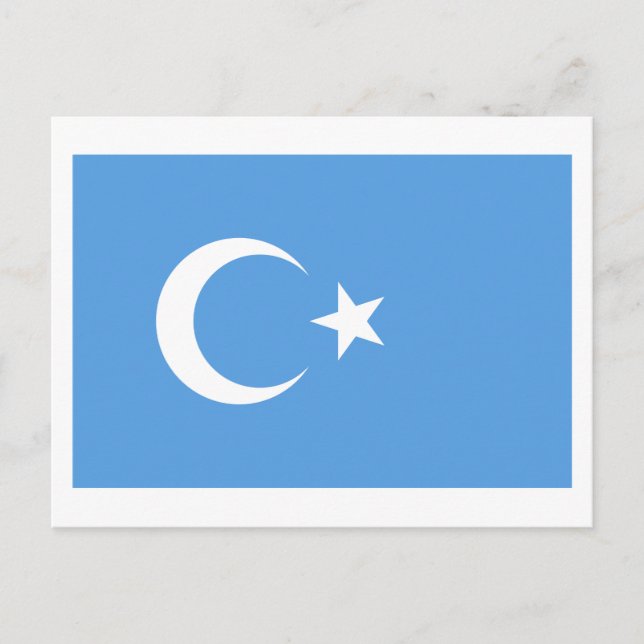 Postal Bandera uigur del Turkestán oriental (Anverso)