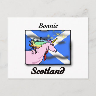Postal Bandera unicornio de Escocia