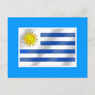 Postal Bandera uruguaya de los regalos y té de Uruguay