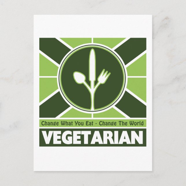 Postal Bandera vegetariana (Anverso)
