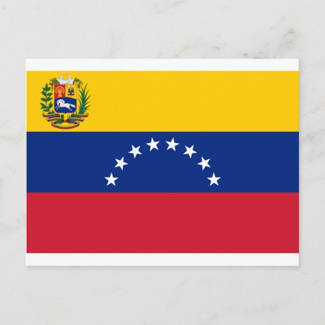 Postal Bandera venezolana - Bandera de Venezuela - Bander (Anverso)