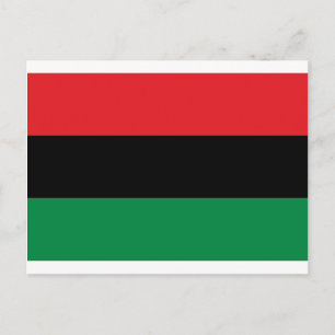 Postal Bandera verde y negra roja