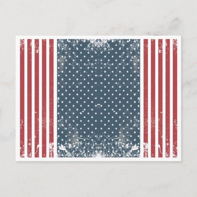 Postal bandera vertical americana (Anverso)