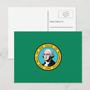 Postal Bandera washingtoniana, Bandera de Washington
