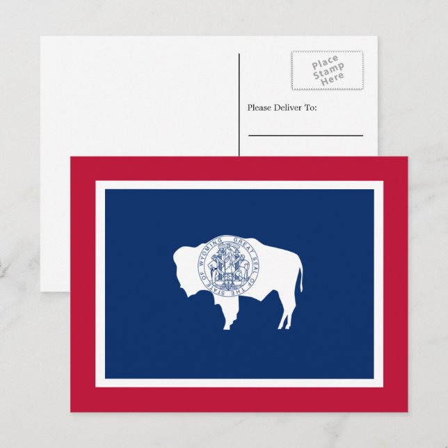 Postal Bandera Wyomingite, Bandera de Wyoming (Anverso / Reverso)