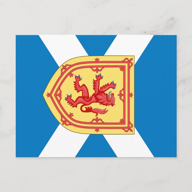 Postal Bandera y armas reales de Escocia (Anverso)