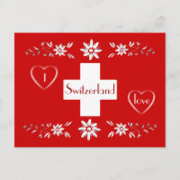 Bandera y edelweiss de Suiza