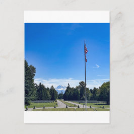 Postal Bandera y lápidas del Cementerio Nacional Tahoma