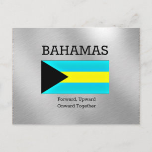 Postal Bandera y lema de las Bahamas