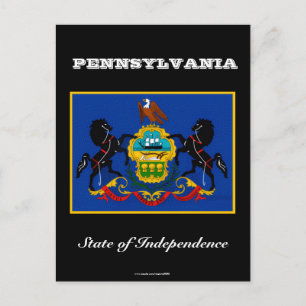 Postal bandera y lema de Pensilvania