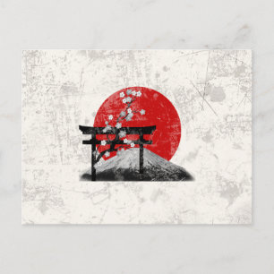 Postal Bandera y símbolos de Japón ID153