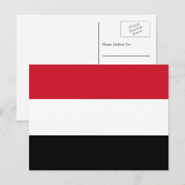 Postal Bandera yemení, Bandera de Yemen (Anverso / Reverso)