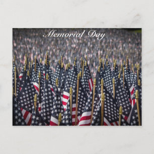 Postal Banderas americanas del Día de los Caídos