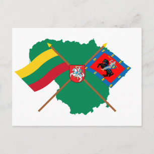 Postal Banderas, armas y mapas del condado de Vilnius