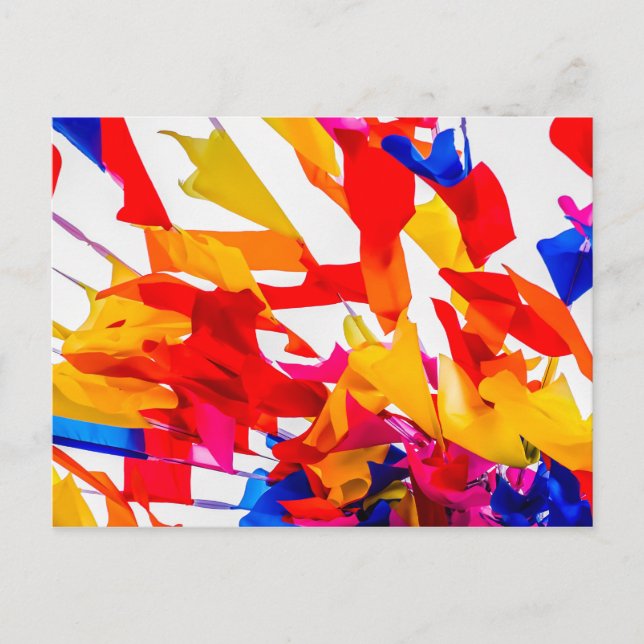 Postal Banderas coloridas (Anverso)