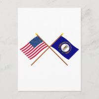 Banderas cruzadas de Estados Unidos y Kentucky