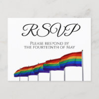 Banderas de arcoiris Boda del Orgullo Gay RSVP