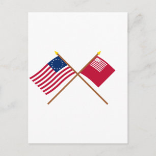 Postal Banderas de Betsy Ross y Brandywine