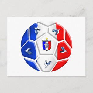 Postal Banderas de fútbol modernas de Francia
