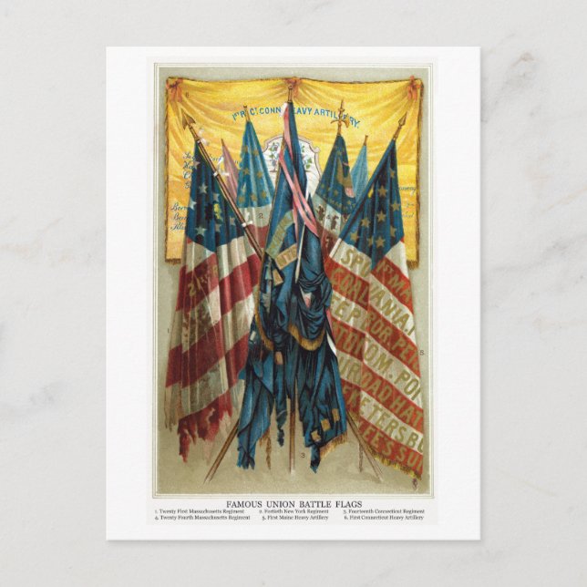 Postal Banderas de guerra civil no. 3 (Anverso)