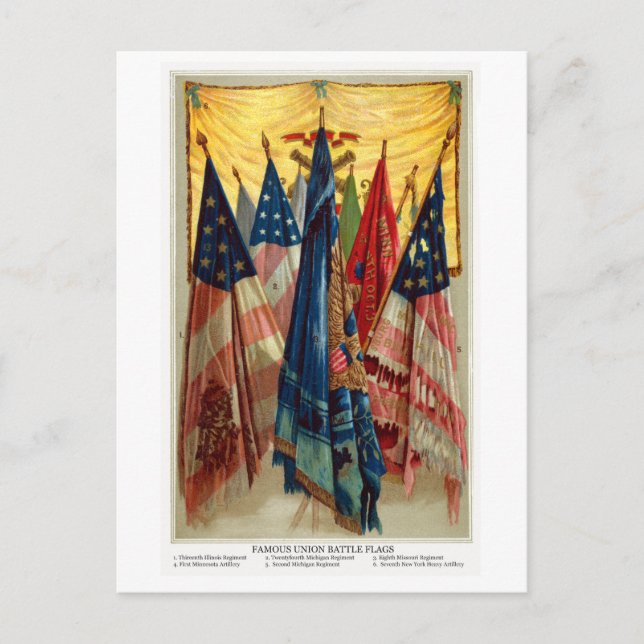 Postal Banderas de guerra civil no.6 (Anverso)