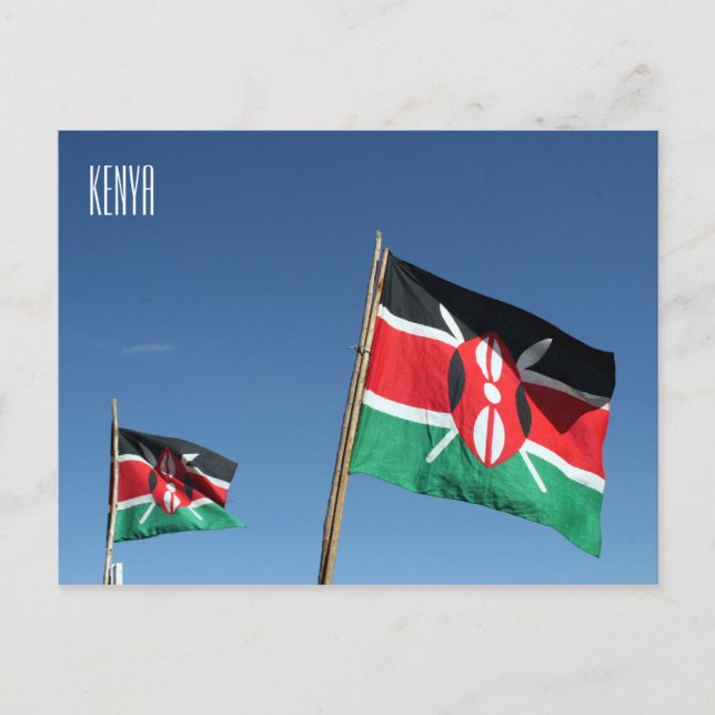 Postal banderas de Kenia (Anverso)