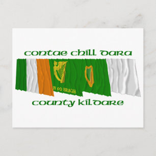 Postal Banderas de Kildare del condado