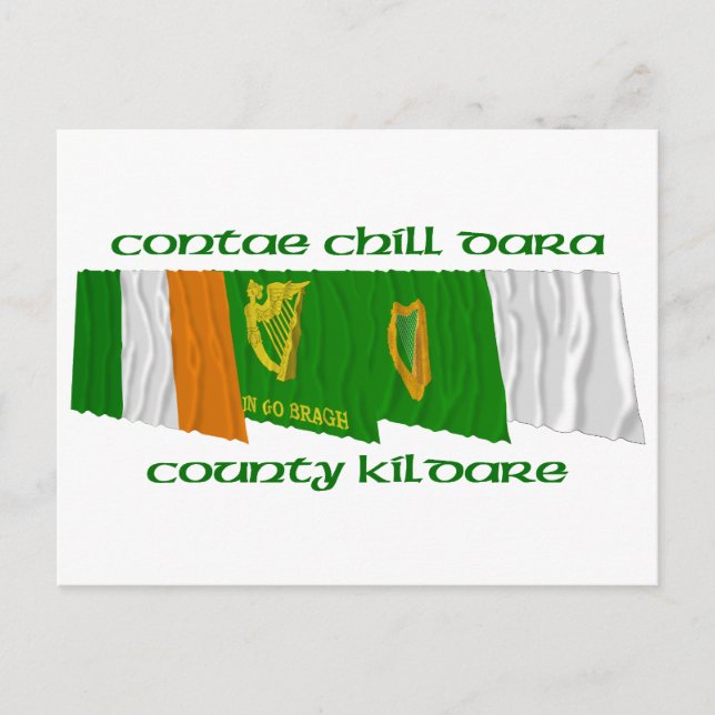 Postal Banderas de Kildare del condado (Anverso)