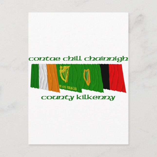 Postal Banderas de Kilkenny del condado (Anverso)