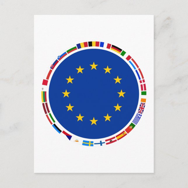 Postal Banderas de la Unión Europea (Anverso)
