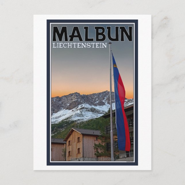 Postal Banderas de Malbun (Anverso)