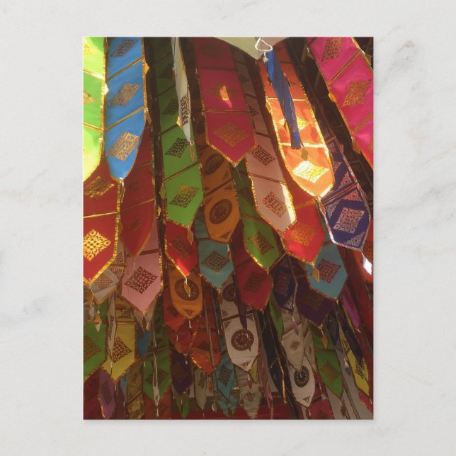 Postal Banderas de oración, Chiang Mai, Tailandia (Anverso)