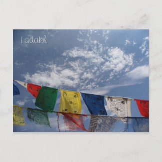 Postal Banderas de oración, Leh, Ladakh, India