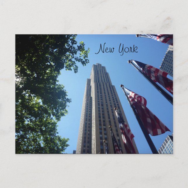 Postal banderas de rockefeller ny (Anverso)