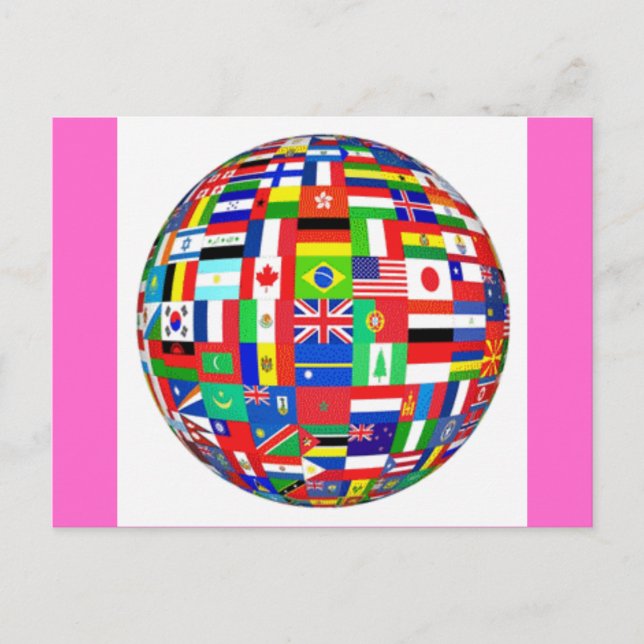 Postal Banderas del mundo (Anverso)