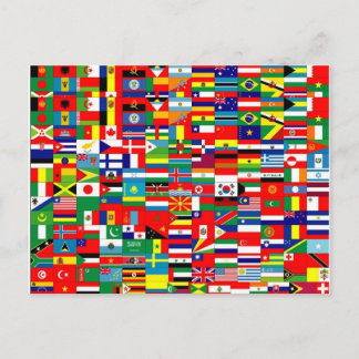 Postal banderas del mundo