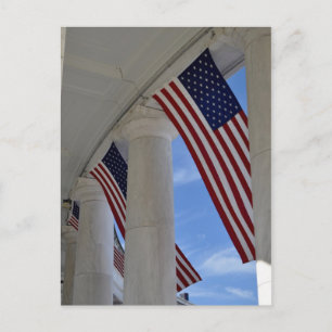 Postal Banderas ondeando