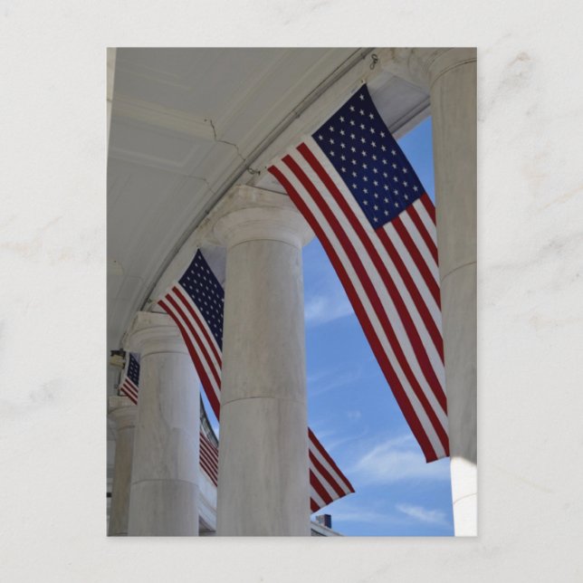 Postal Banderas ondeando (Anverso)