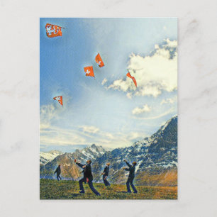 Postal Banderas suizas