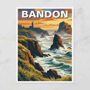 Postal Bandon costa de Oregón Viaje