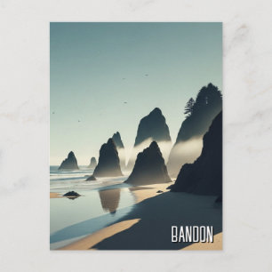 Postal Bandon costa de Oregón Viaje