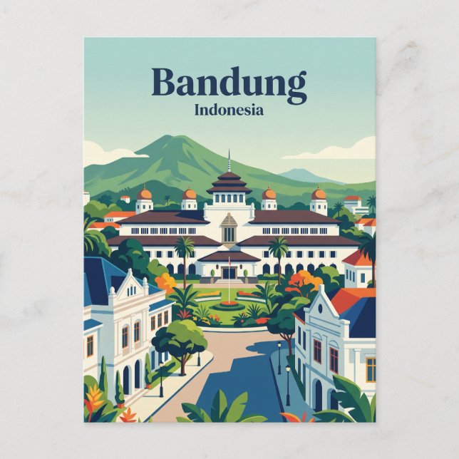 Postal Bandung, Java Occidental Indonesia (Anverso)